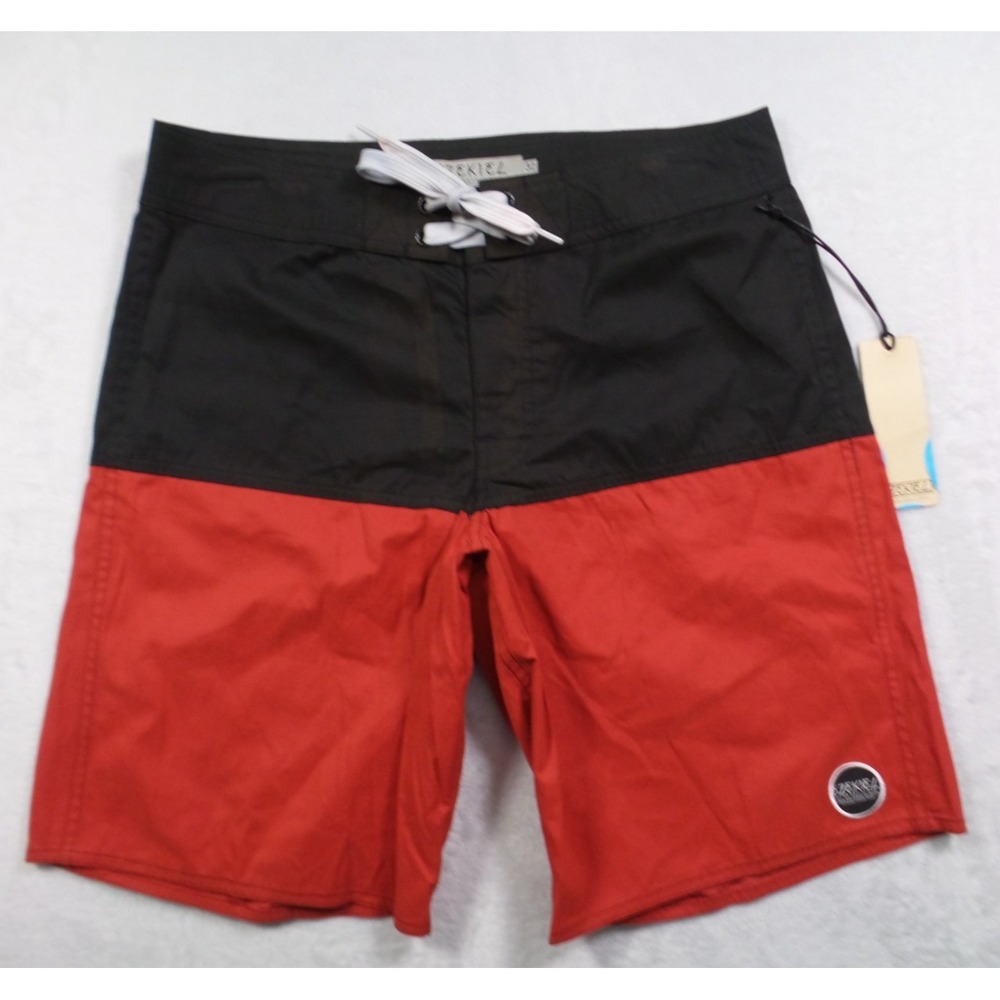 Ezekiel Shorts Mens Size 32 Black Boardshorts Drawstring Pockets Swim NWT